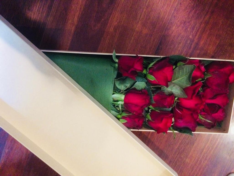 Red Roses in Box